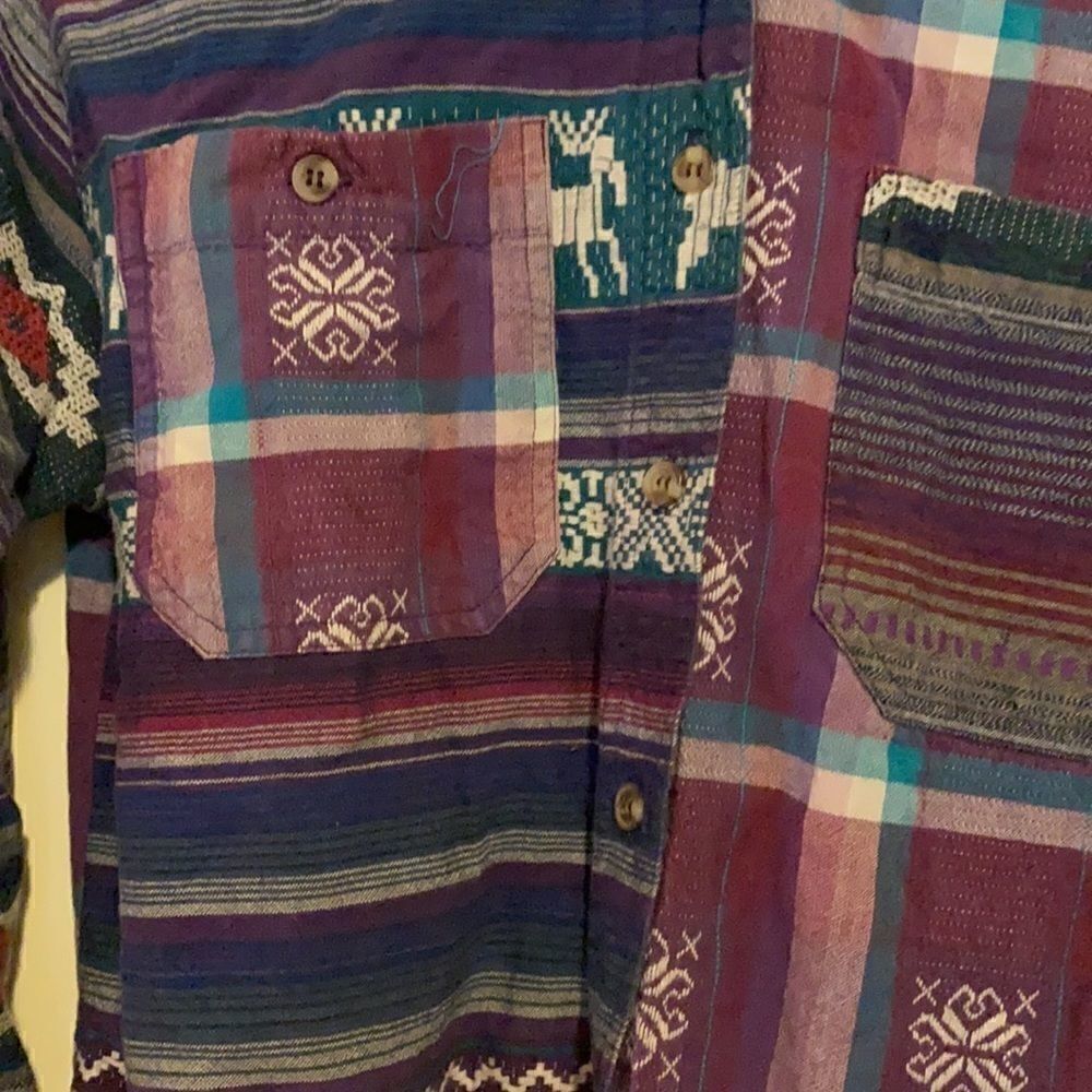 Chic | Vintage 90s Chic Patchwork Plaid Southwest… - image 4